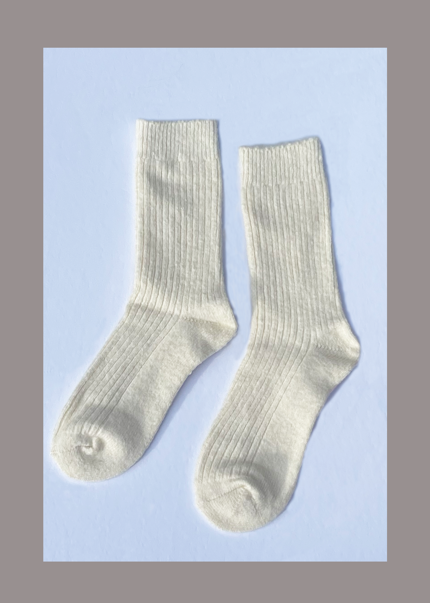 Marshmallow sock. soft white combed cotton sock.