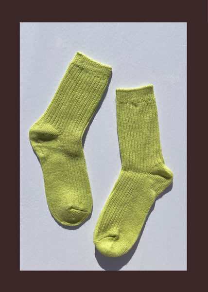 Tennis Ball socks, 100% combed cotton green socks